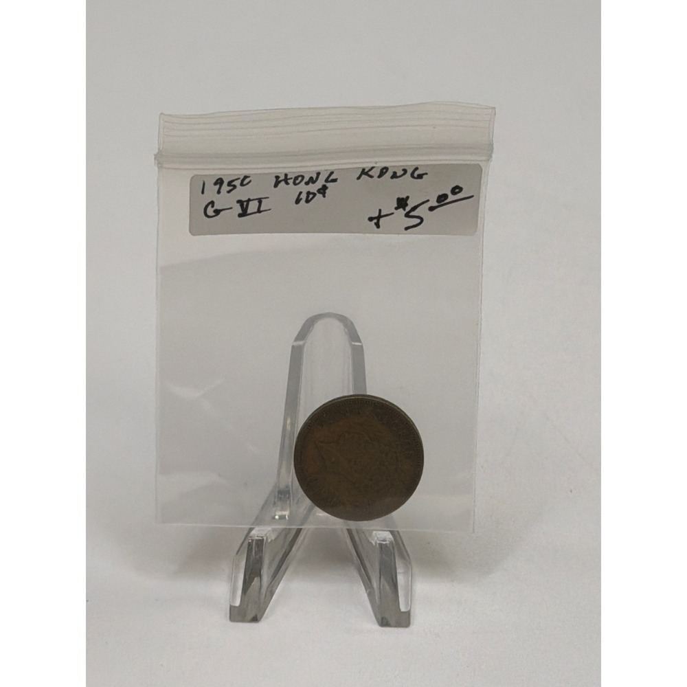 1950 Hong Kong 10 Cents Coin King George VI British Colony Vintage‎ Currency